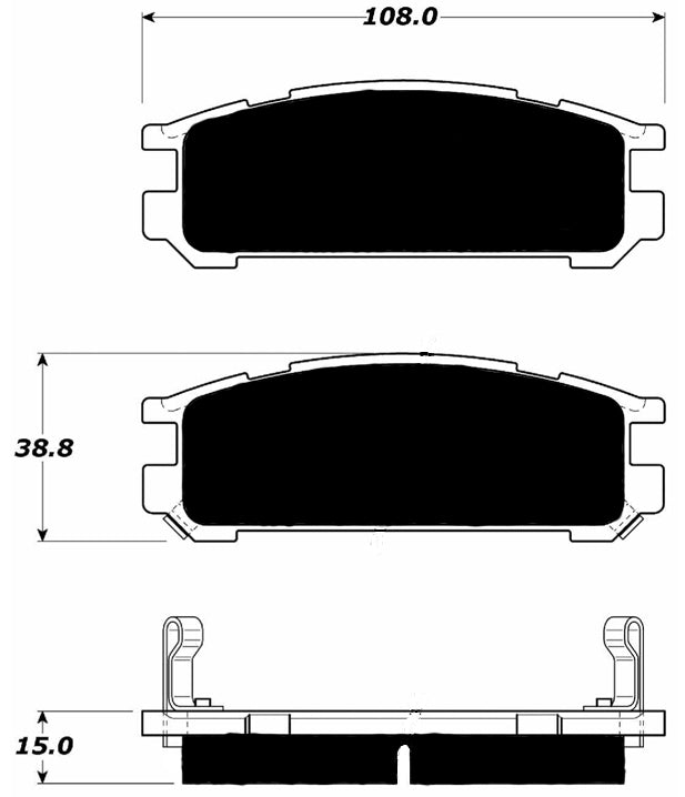 Porterfield Brake Pads for 1993 SUBARU LEGACY SEDAN 4WD TURBO