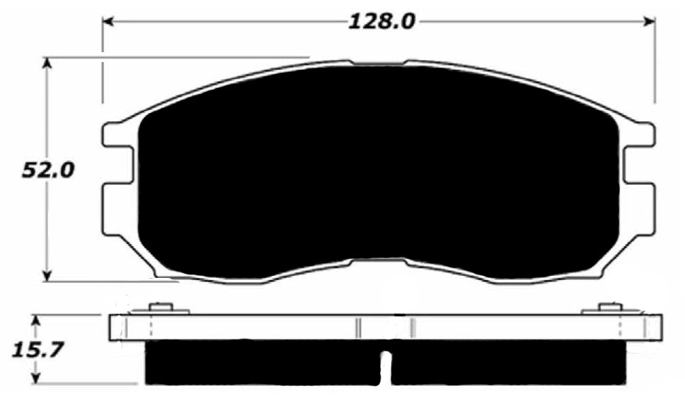 Porterfield Brake Pads for 1989 MITSUBISHI Eclipse 2WD Turbo