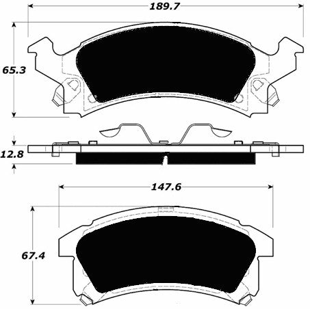 Porterfield Brake Pads for 1998 CHEVROLET CAVALIER w/200mm Rear Drums