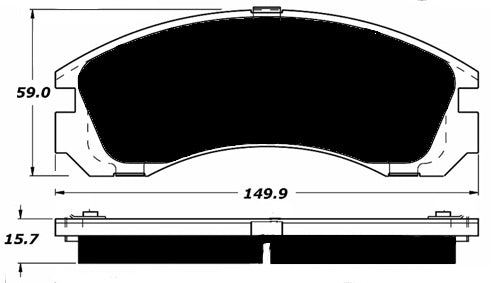 Porterfield Brake Pads for 1995 MITSUBISHI 3000 GT