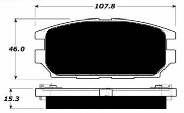 Porterfield Brake Pads for 1994 MITSUBISHI Eclipse 4WD Turbo D33A Model