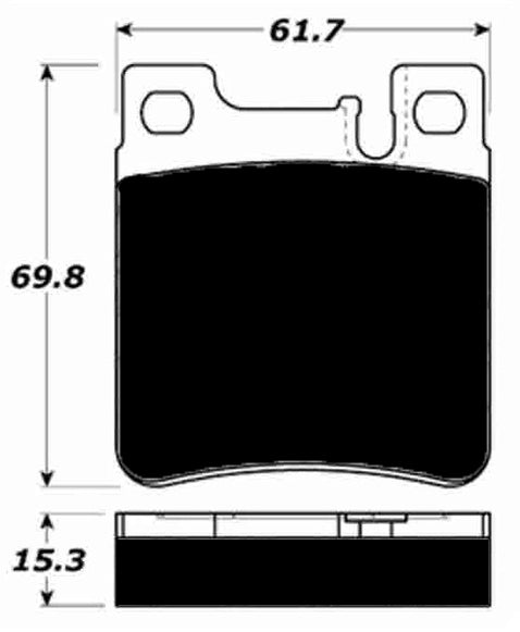 Porterfield Brake Pads for 1997 MERCEDES-BENZ E320 2 Pin Pad Rear Caliper