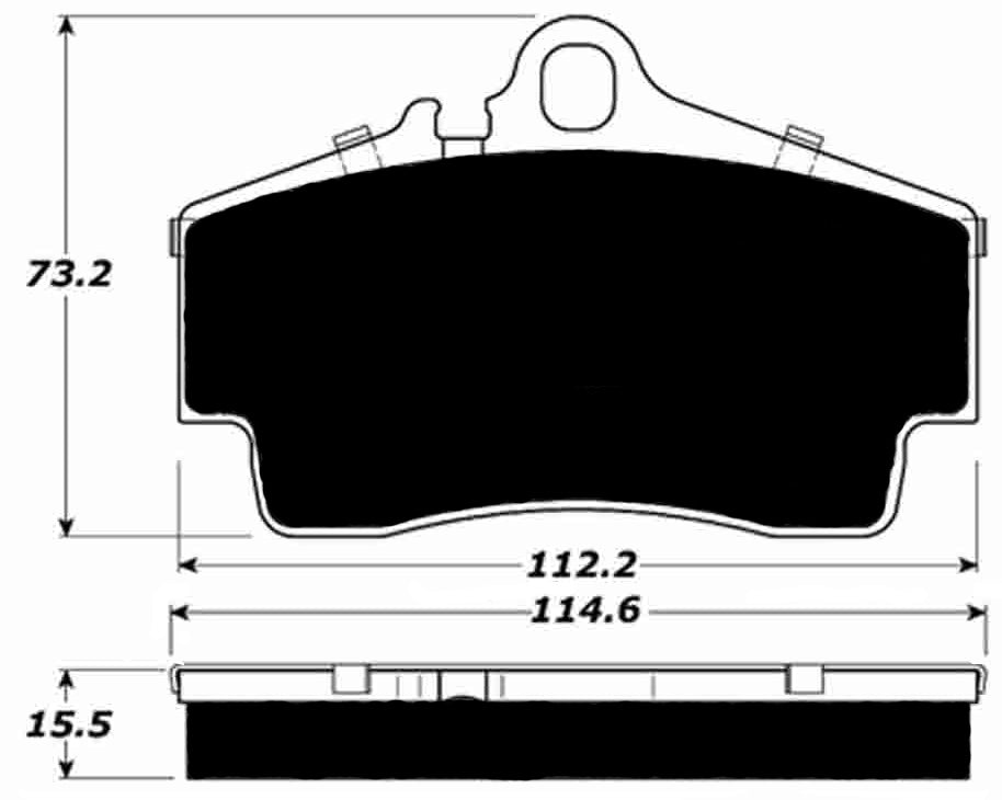 Porterfield Brake Pads for 2006 PORSCHE CAYMAN Coupe S w/Iron Discs