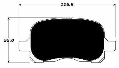 Porterfield Brake Pads for 2002 TOYOTA COROLLA Sedan(Rear Drum)