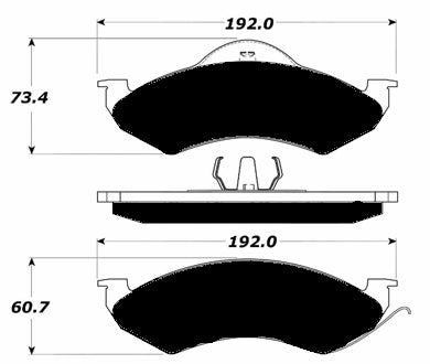 Porterfield Brake Pads for 1999 DODGE DAKOTA 2WD 9" Rear Shoe