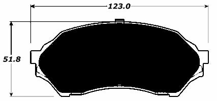 Porterfield Brake Pads for 2001 MAZDA PROTEGE 1.6L Eng