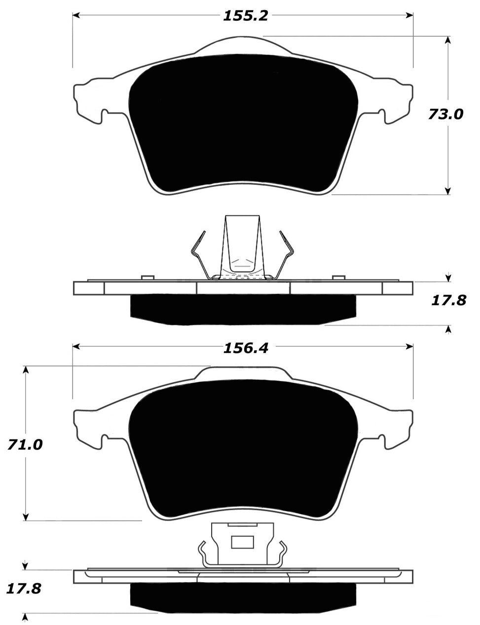 Porterfield Brake Pads for 2011 VOLVO C70 320mm Front Discs