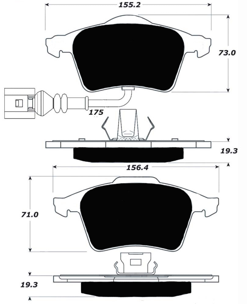 Porterfield Brake Pads for 2010 VOLKSWAGEN CC 3.6L VR6 4-Motion