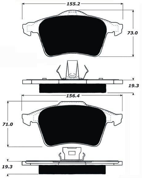 Porterfield Brake Pads for 2011 SAAB 9-3 Aero XWD 345mm F/Discs