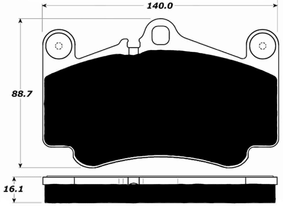 Porterfield Brake Pads for 2011 PORSCHE 911 GTS w/Iron Discs