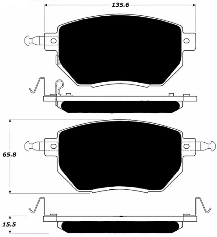 Porterfield Brake Pads for 2004 INFINITI FX35
