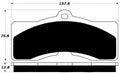 Porterfield Brake Pads for 1963 CHEVROLET CORVETTE Single Pin