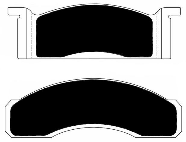Porterfield Brake Pads for 1968 MERCURY COUGAR 428 V8 w/Front Discs