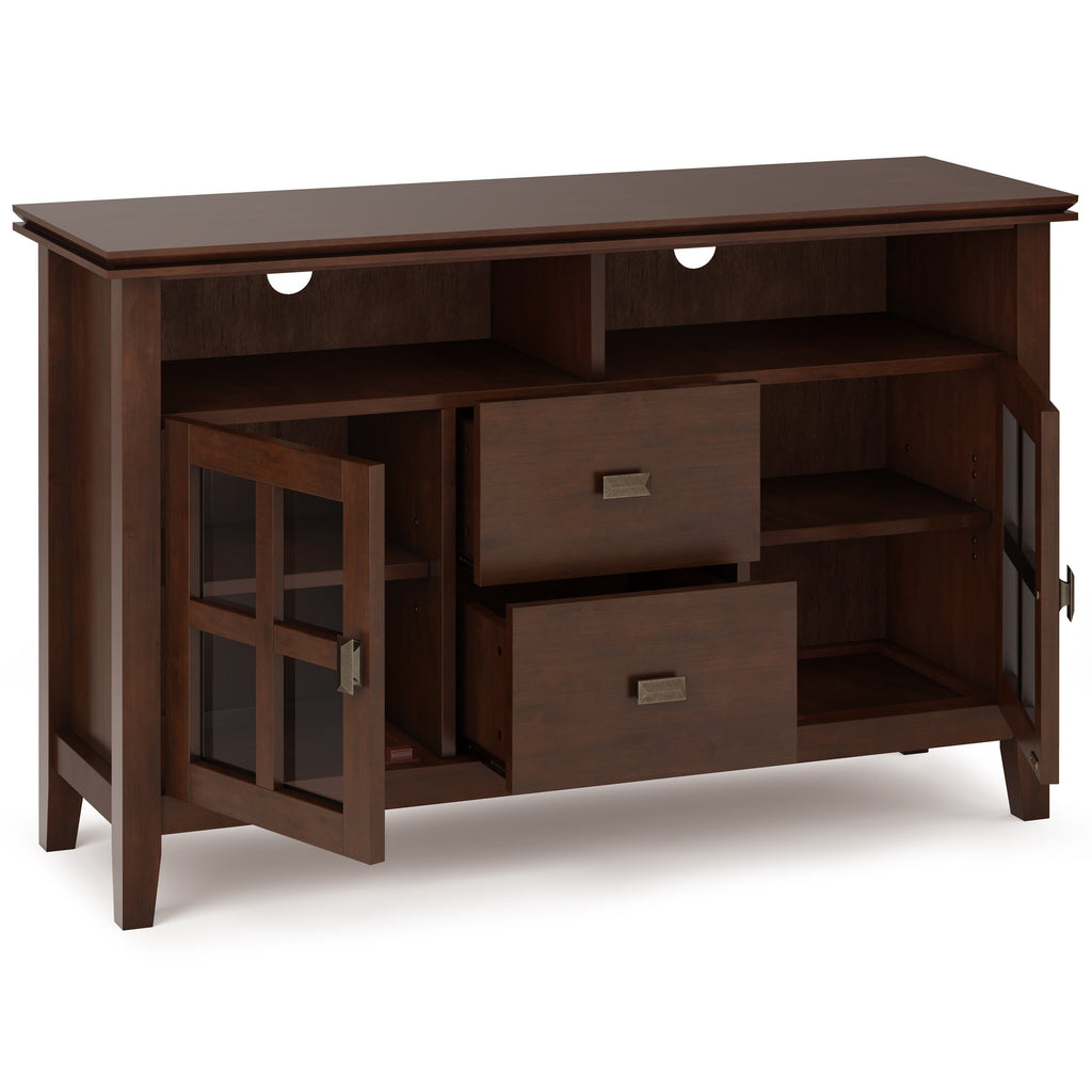Artisan 48 Inch Wide Solid Wood TV Stand in Russet