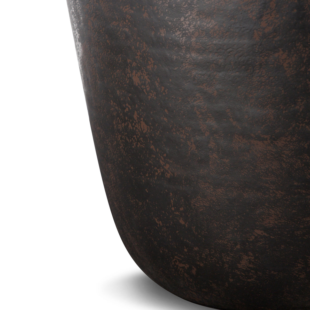 Garvy 22 Inch Wide Metal Side Table in Rustic Bronze