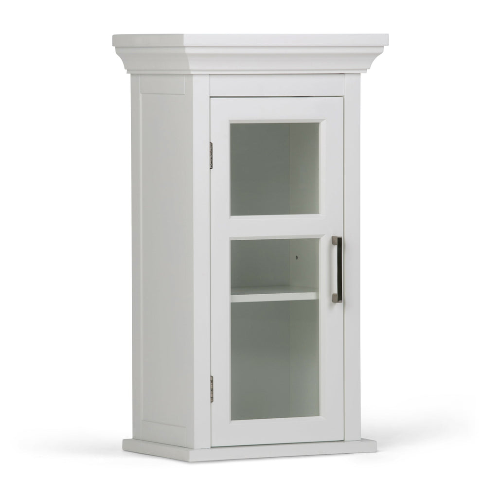 Avington 15 Inch Wide Solid Wood Single Door Wall Cabinet in Pure