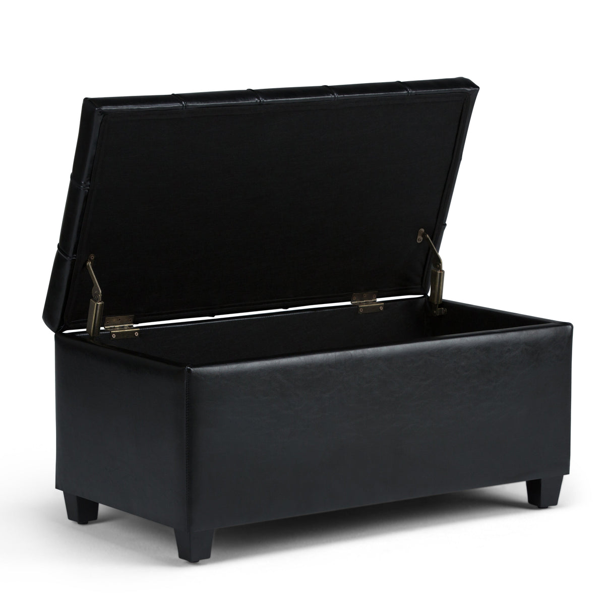 Sienna 33 Inch Wide Storage Ottoman Bench
