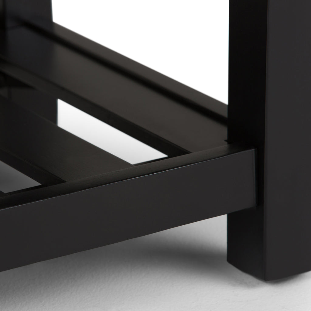 Cosmopolitan Storage Ottoman Bench with Open Bottom - Stone