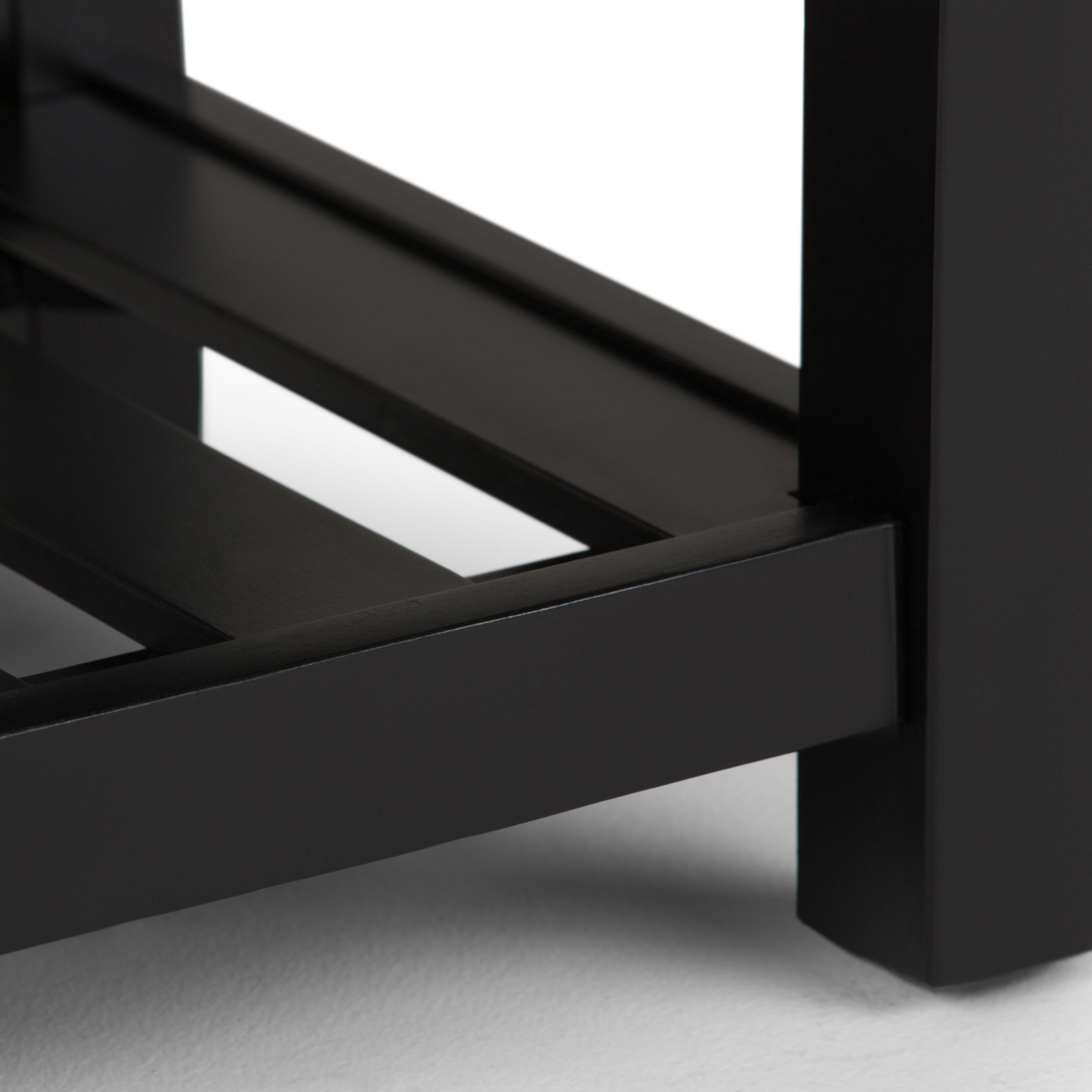 Cosmopolitan Storage Ottoman Bench with Open Bottom - Stone