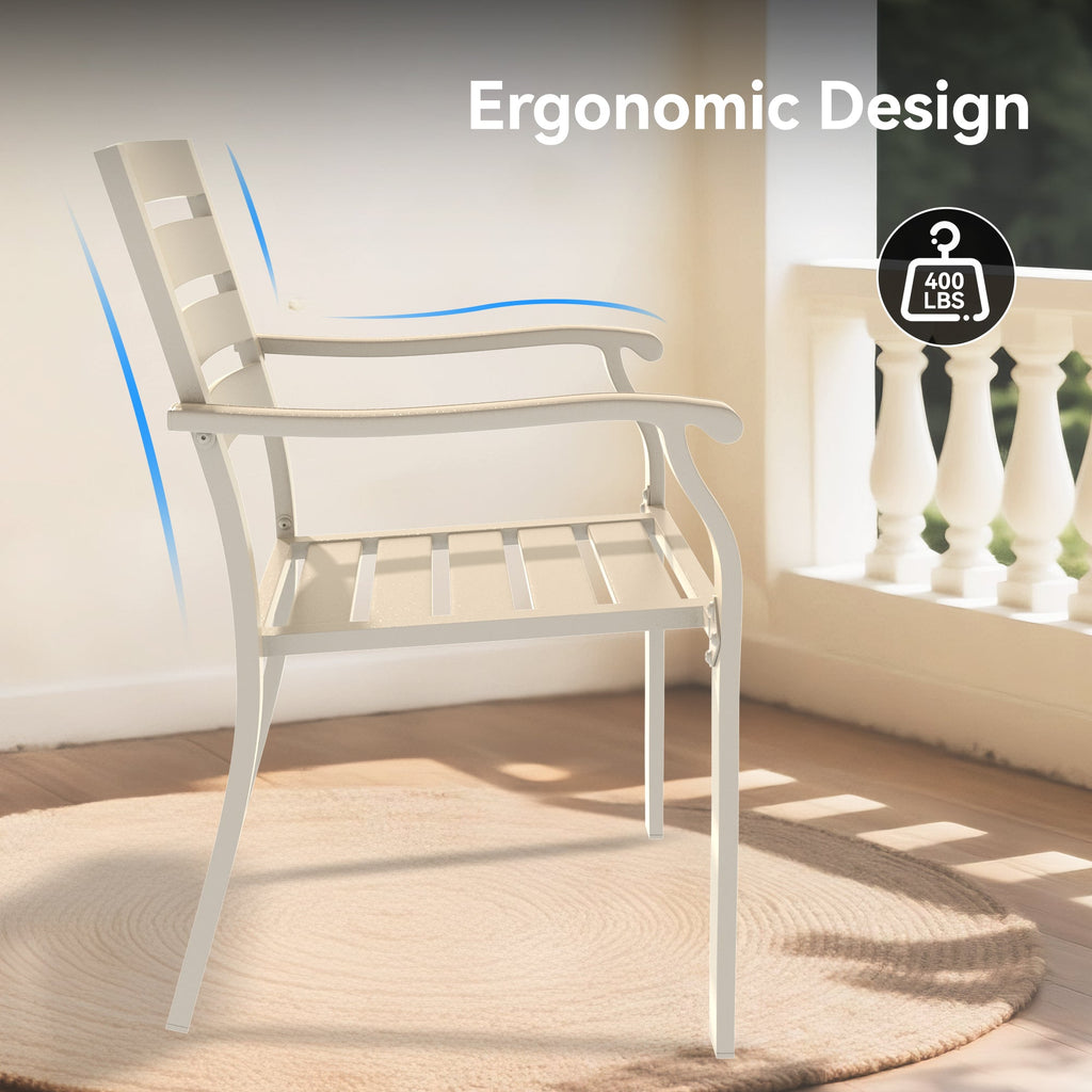 VRSHWO Iron Terrace Dining Chairs, a Set of 2