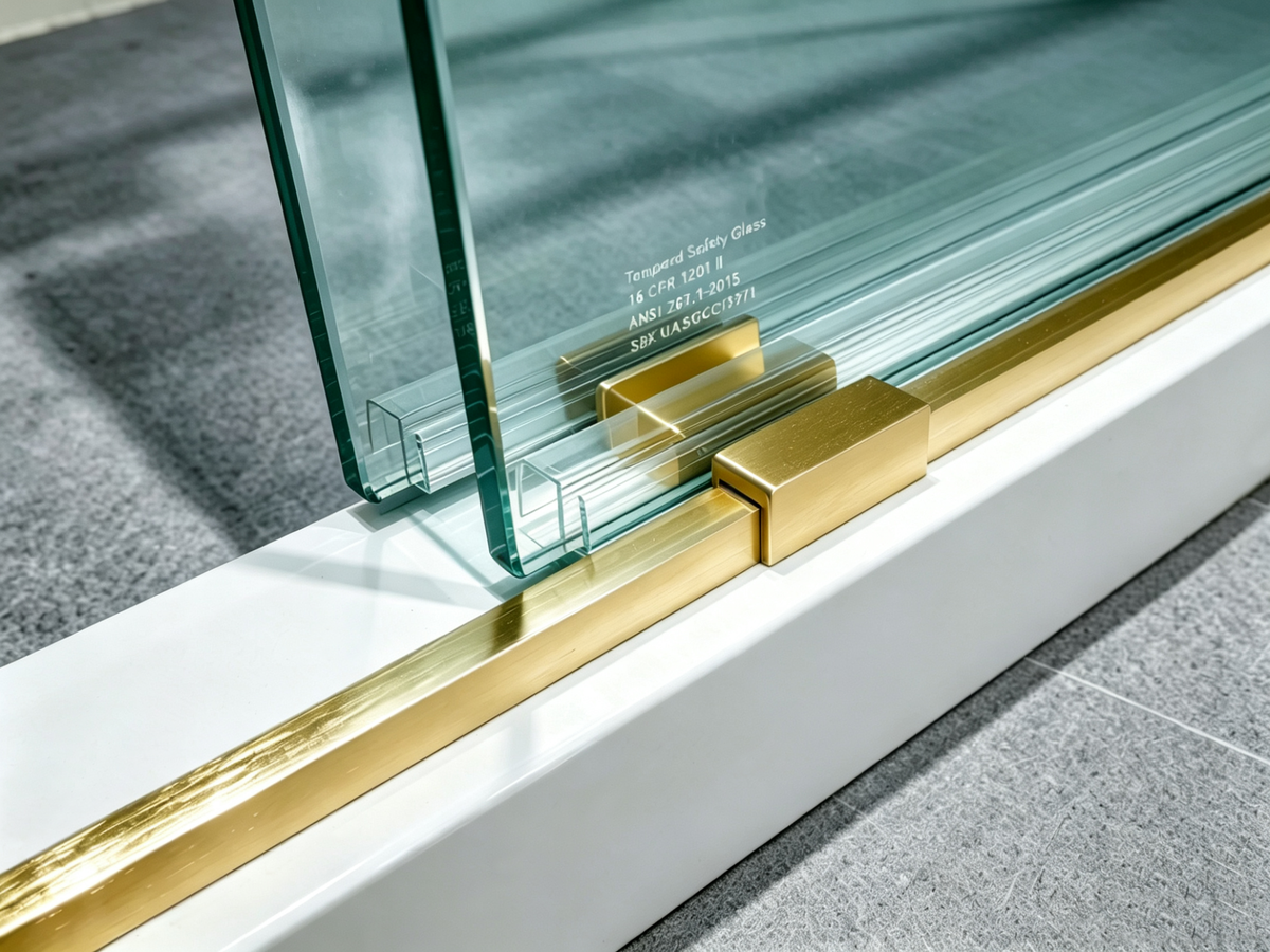 Frameless Double Sliding Shower Door - 57-60 Inch (10mm Thick)