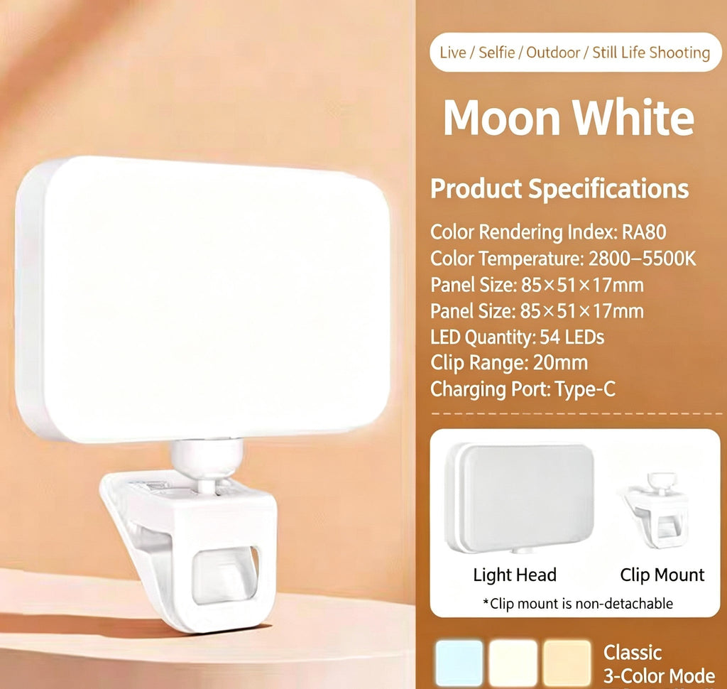 Mini Portable Hand Held LED Fill Light Adjustable Photography Video Lighting Lamp For Phone Live Streaming Food Shooting Outdoor Ambient Fill Lamp