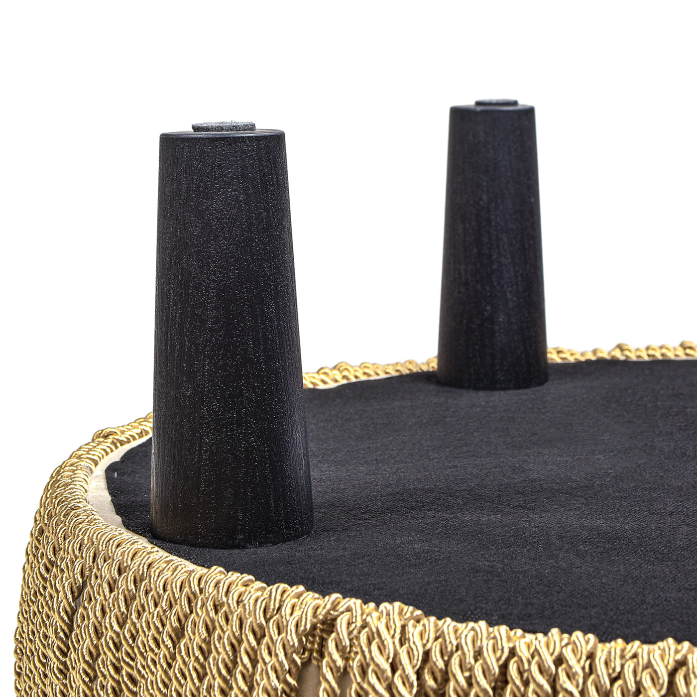 Yolanda 24" Round Upholstered Accent Ottoman, Fawn