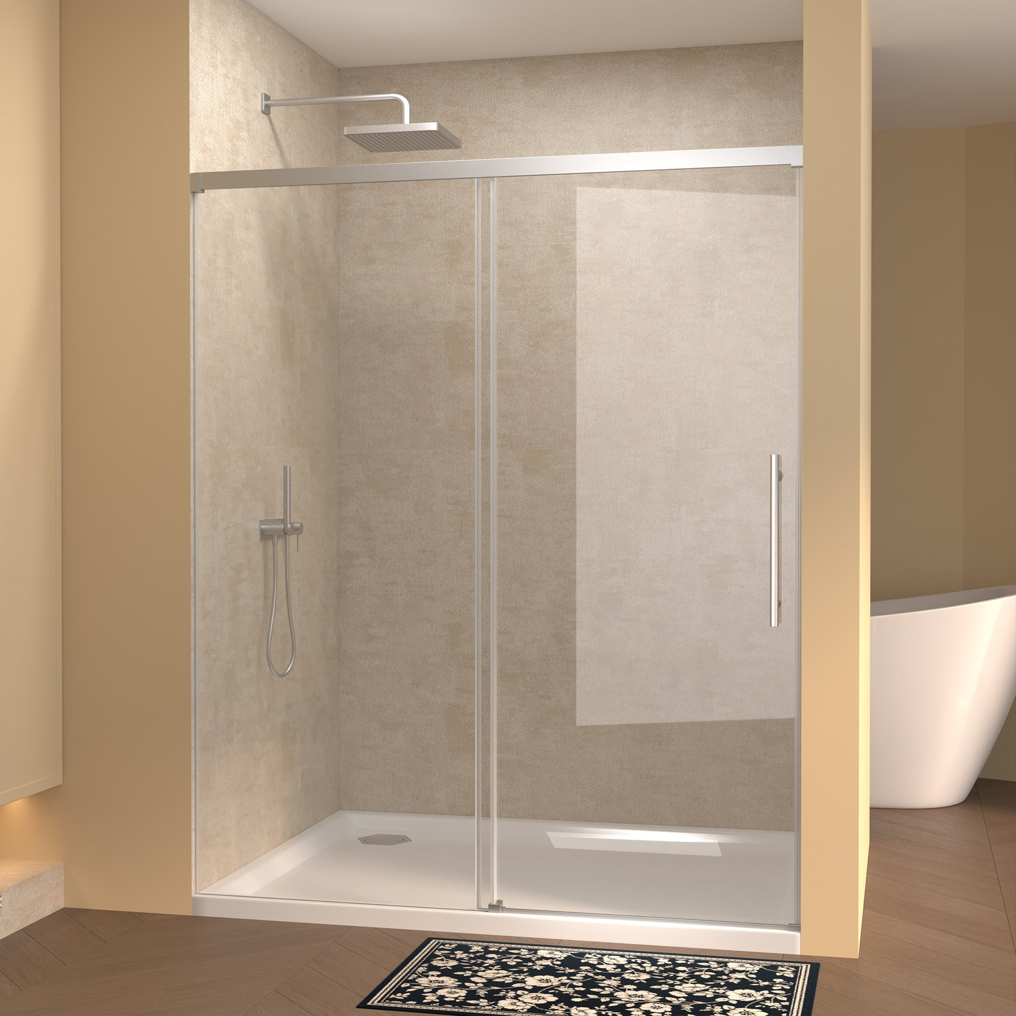 60" Width x 72" Height Single Sliding Shower Door