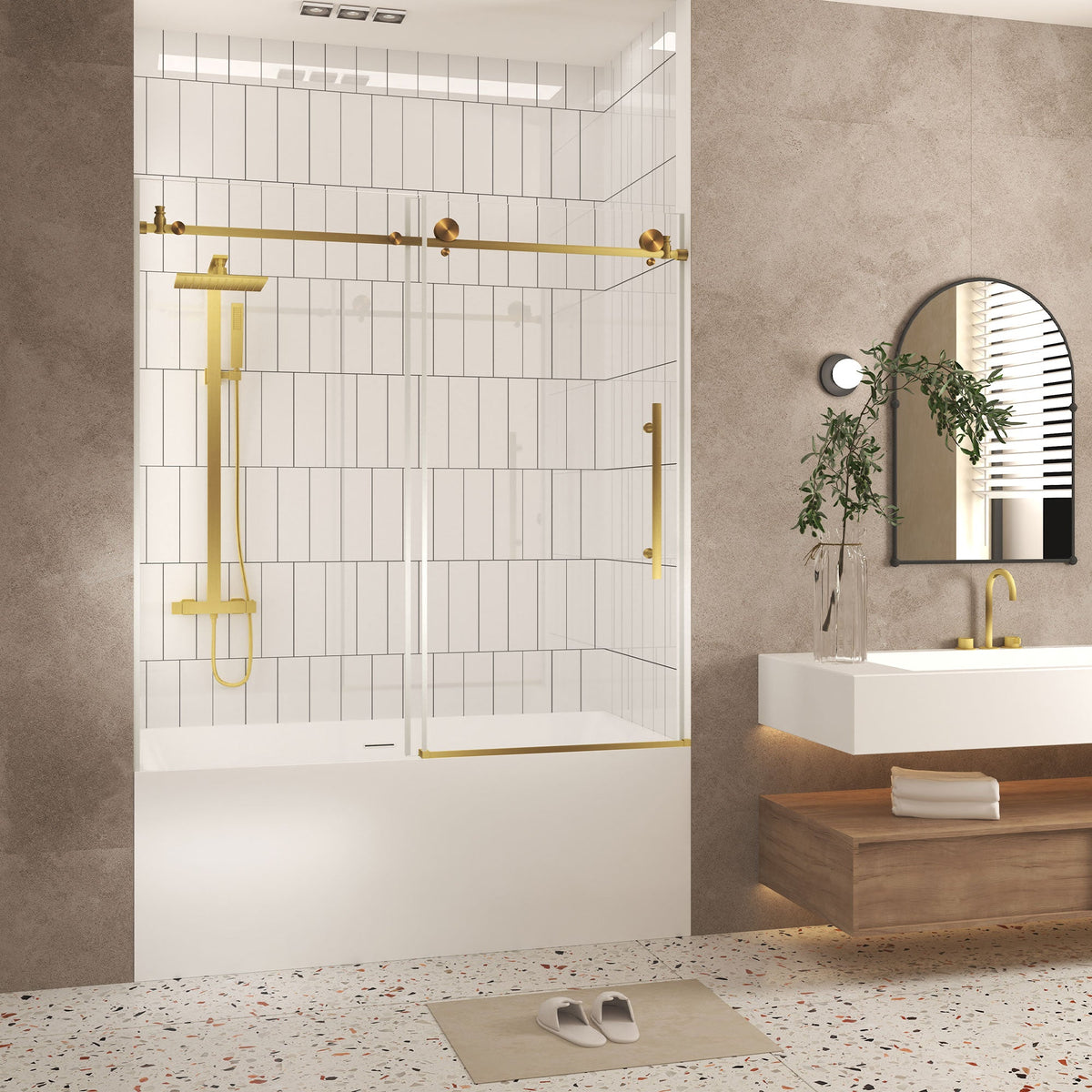 Frameless Shower Door 56-60" W x 60" H