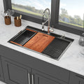33" Drop In Kitchen Sink - Gunmetal Finish
