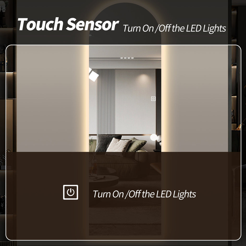 65" x 21" LED Full Length Wall Mirror