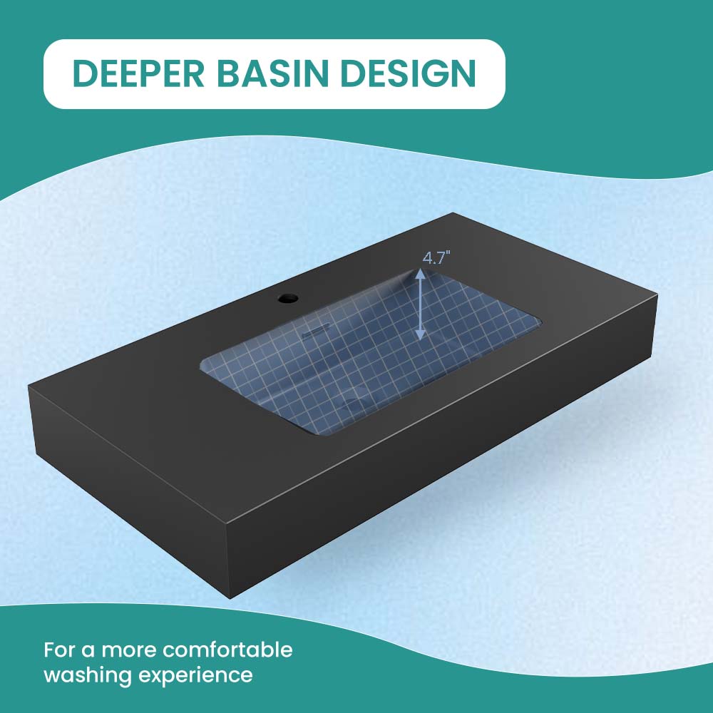 BB02-36-109 Integrated Engineered Solid Surface Basin