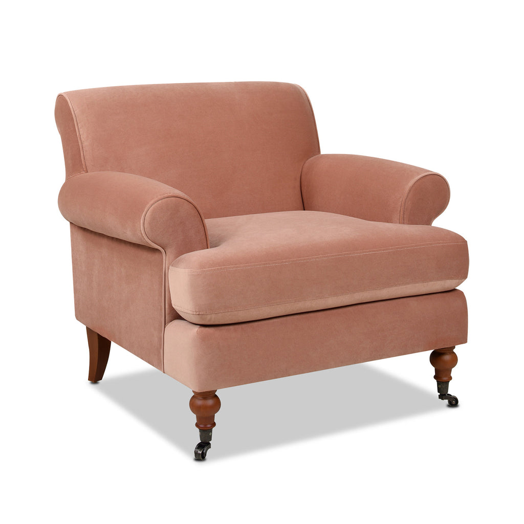 Alana 38" Lawson Accent Arm Chair - Peach