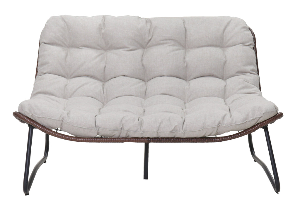Patio Loveseat Sofa with Luxury Thick Cushion