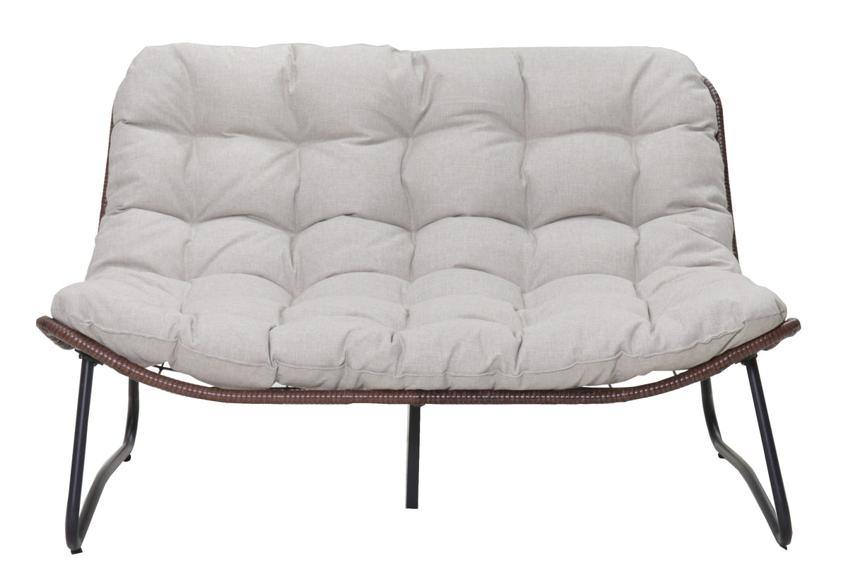 Patio Loveseat Sofa with Luxury Thick Cushion