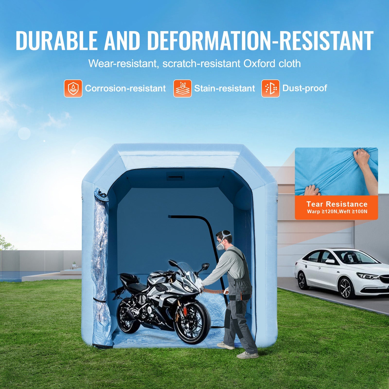 Inflatable Paint Booth - 9.8 x 8.2 x 8.2 ft