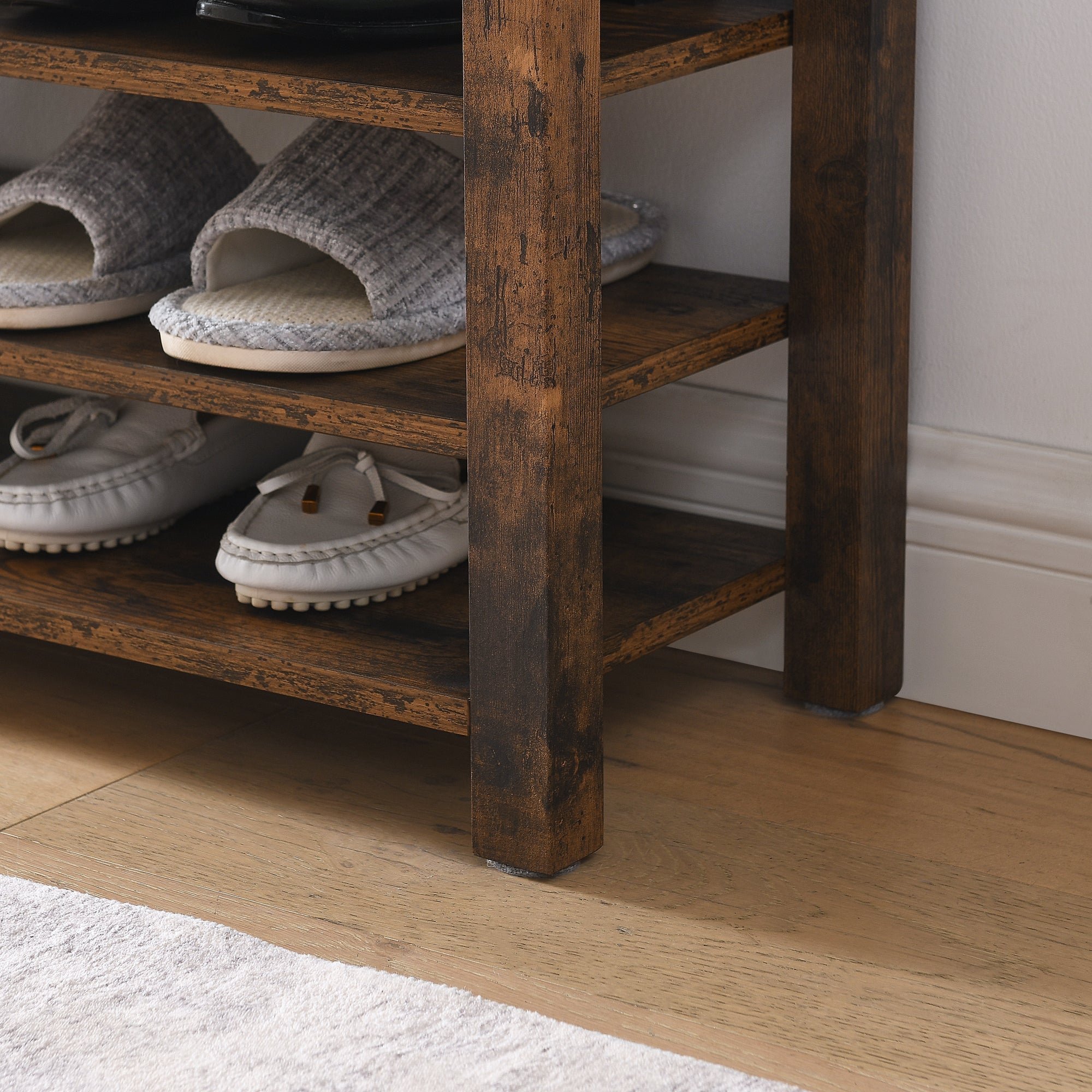 Height-Adjustable Long Shoe-Changing Bench