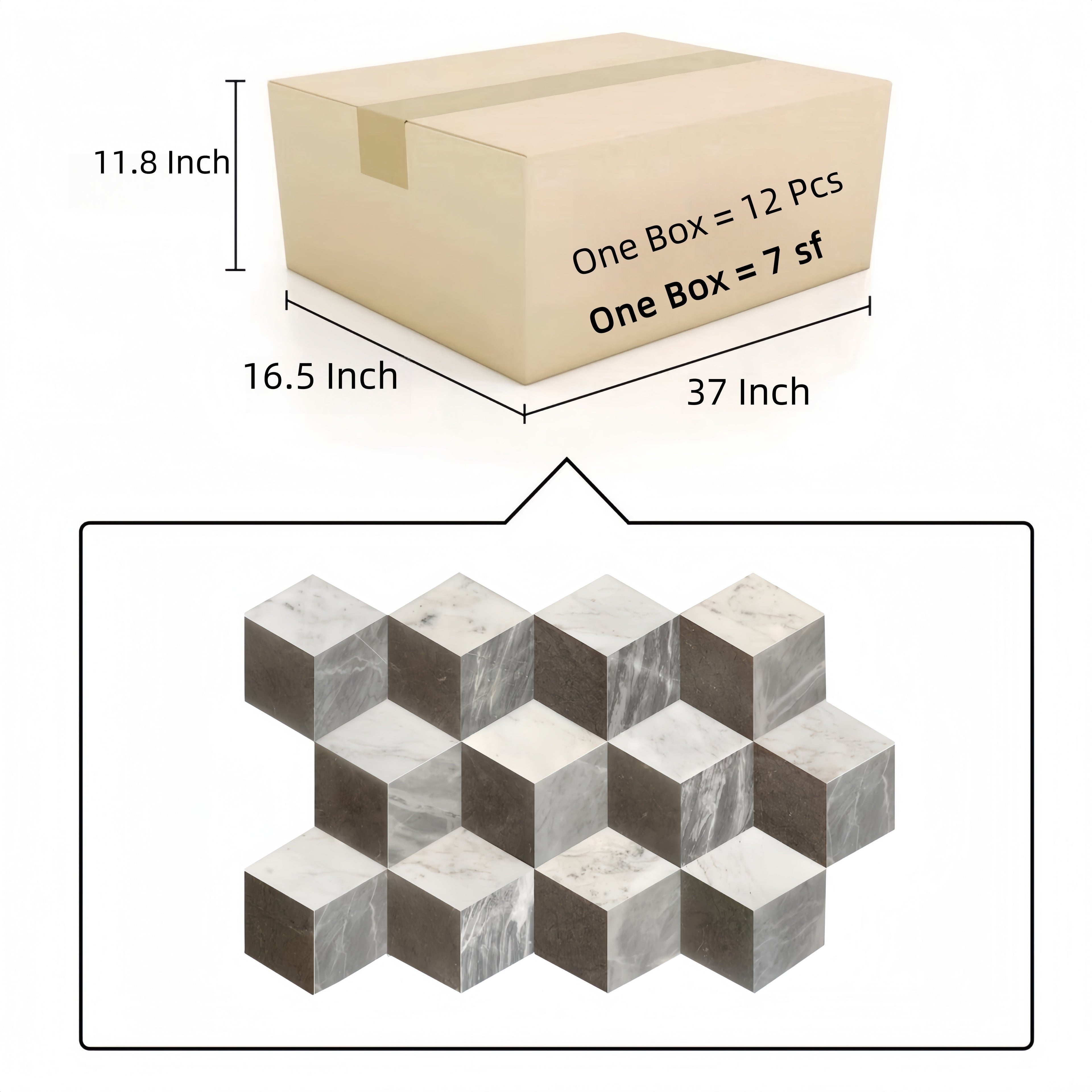 Hexagon Waterjet Marble