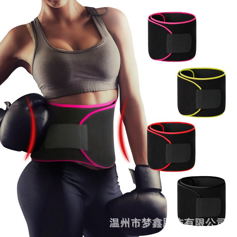 Cross-Border Best-Selling Sweat-Inducing Waist Belt, Sports Fitness Waist Support And Abdominal Belt, Adjustable Velcro Body Shaping Belt