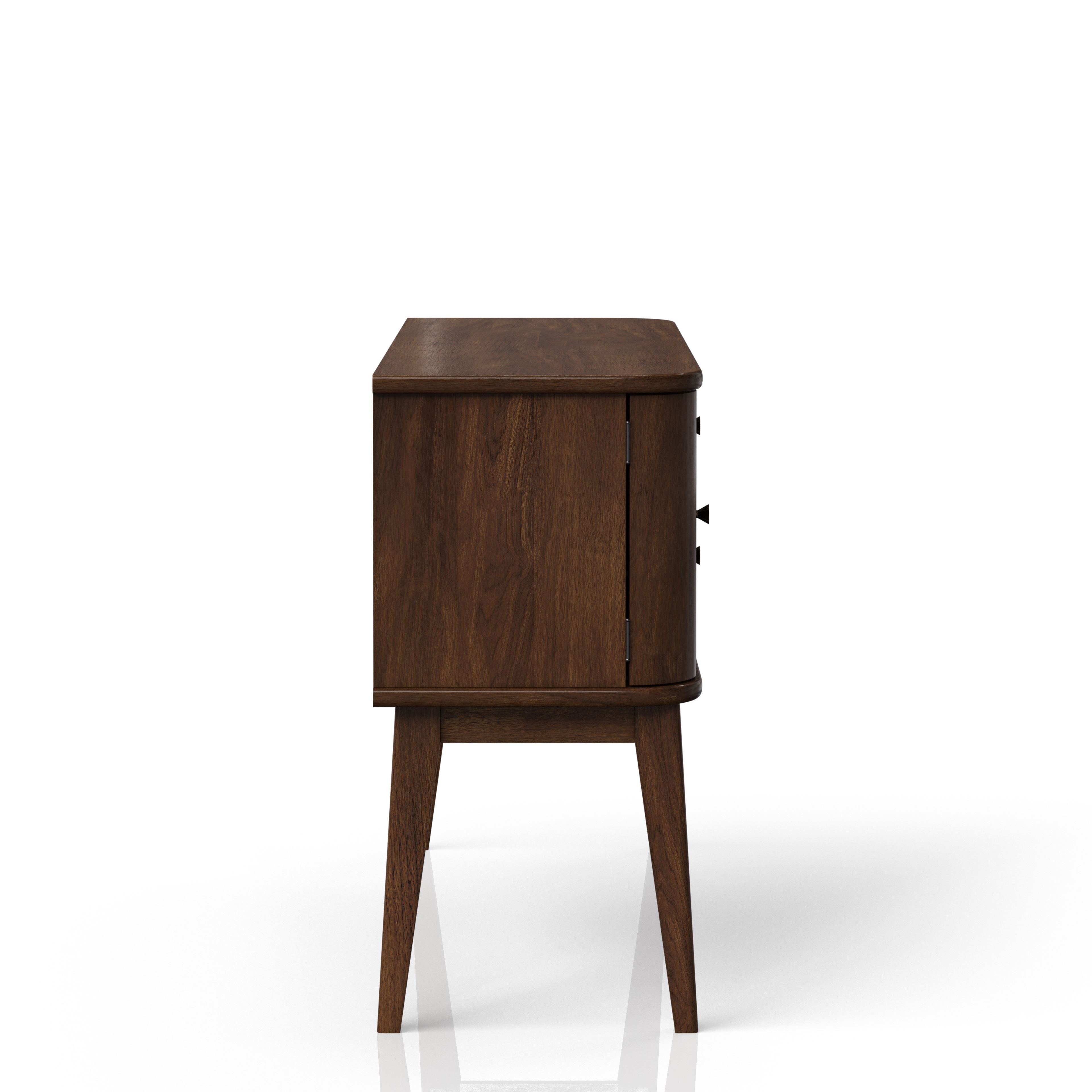 Mid Century Modern Server 2 Drawer and 2 Cabinet Server Cherry Finish