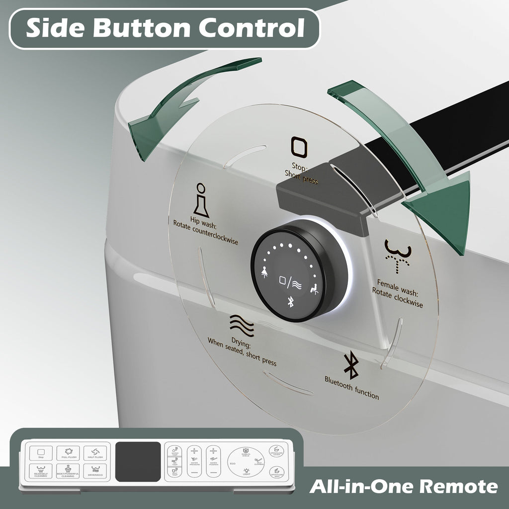 Smart Toilet With Bidet Built-In - White