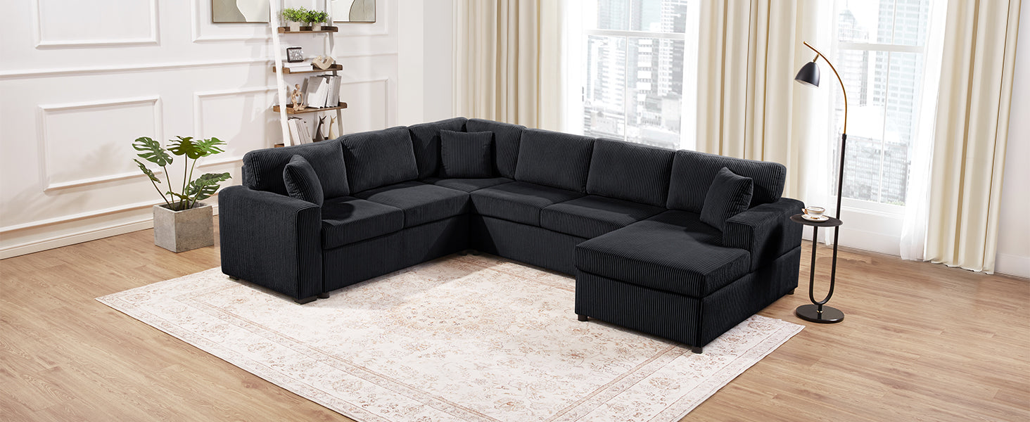 Oversized Sectional Sofa with Chaise Lounge