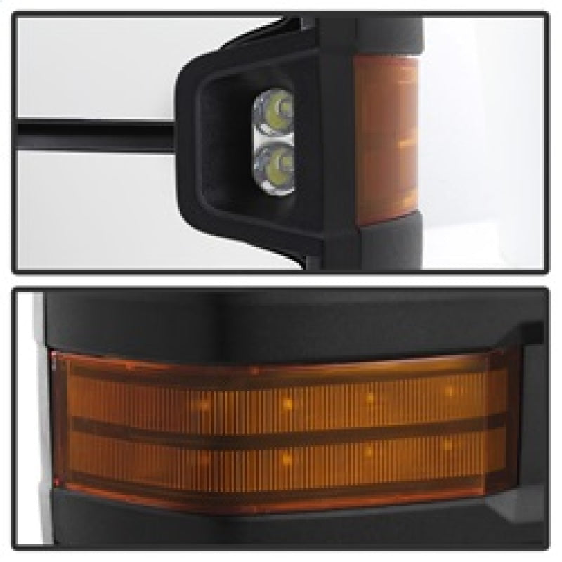 SPYDER xTune Chevy Silverado 99-02 G2 Heated Amber LED Signal Telescoping Mirrors MIR-CS99S-G2-PWH-AM-SET 9936678