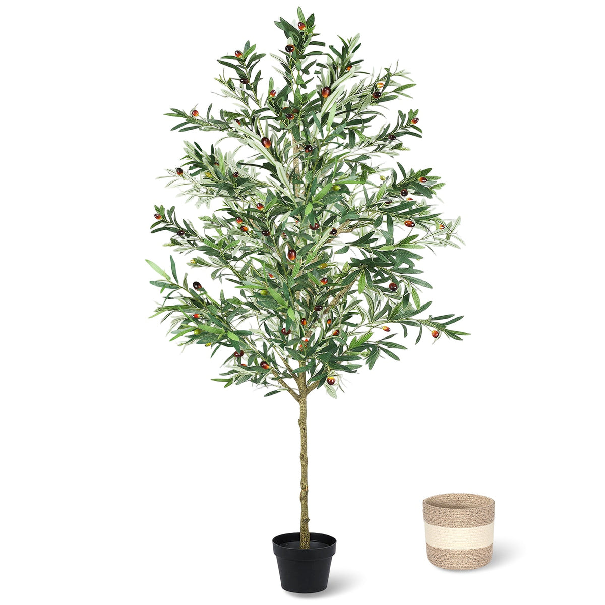 7FT Artificial Olive Tree Indoor Tall Faux Plant