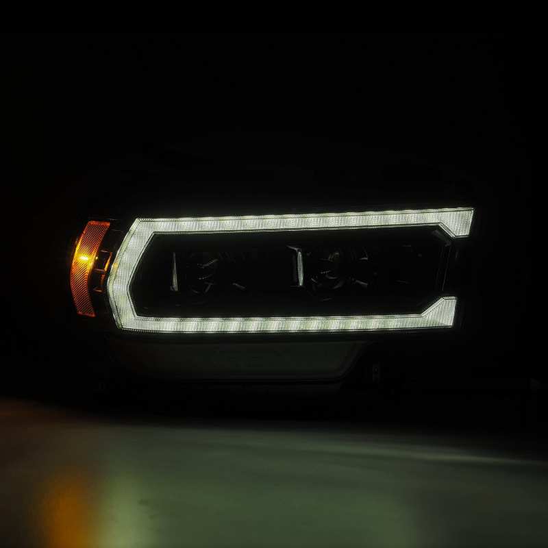 AlphaRex 19-21 Ram 2500 LUXX LED Proj Headlights Plank Style Alpha Blk w/Activ Light/Seq Signal/DRL 880549 *Discontinued