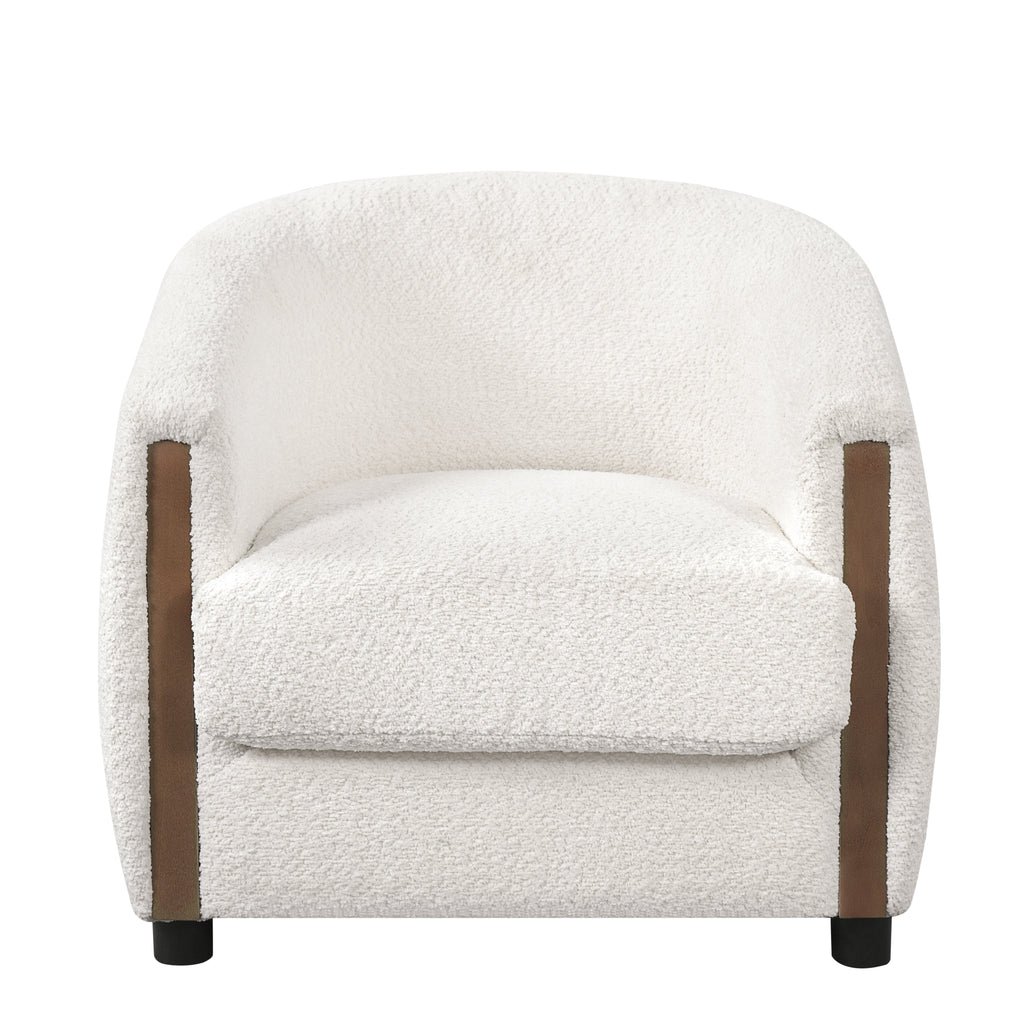31.8" Modern Curved Barrel Accent Chair