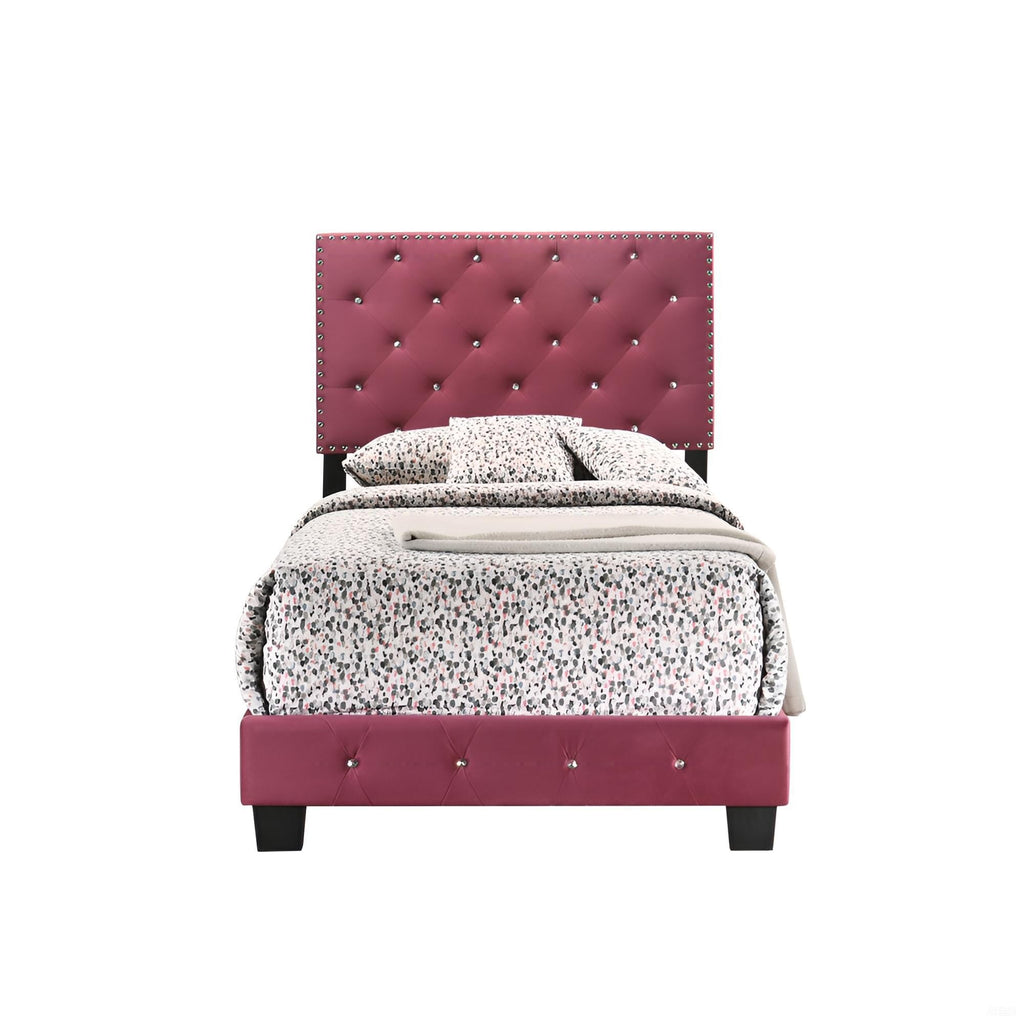 Charming Twin Bed In Cherry Finish