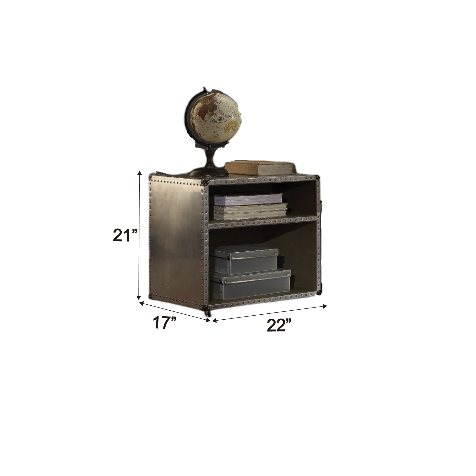 Brancaster Aluminum Nightstand With USB