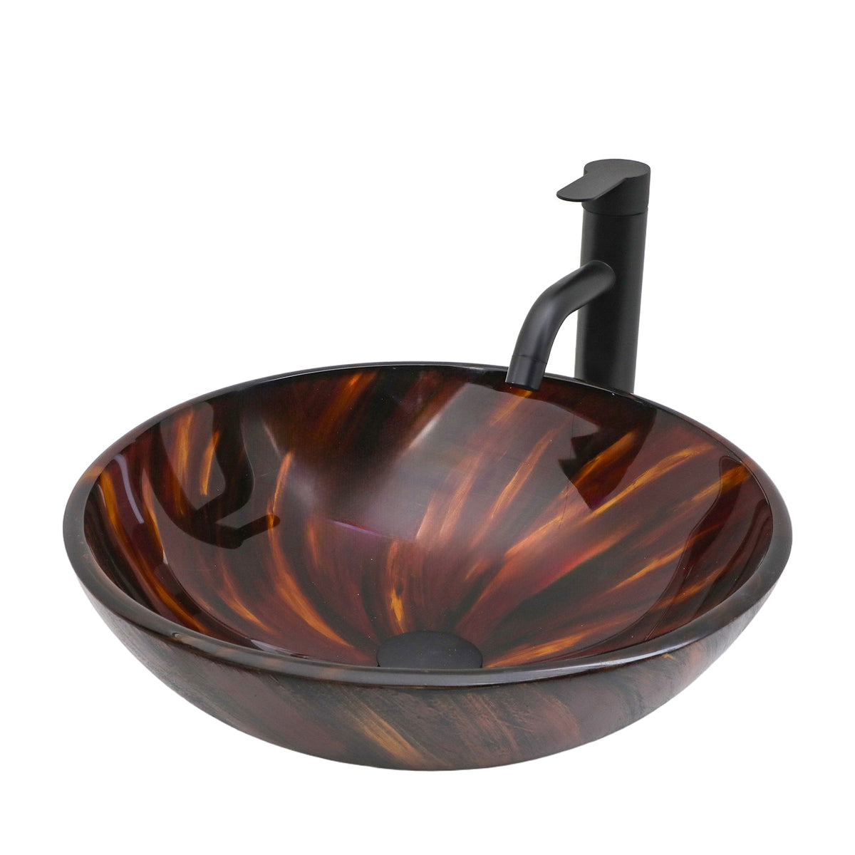 Bathroom Artistic Tempered Glass Vessel Bathroom Sink