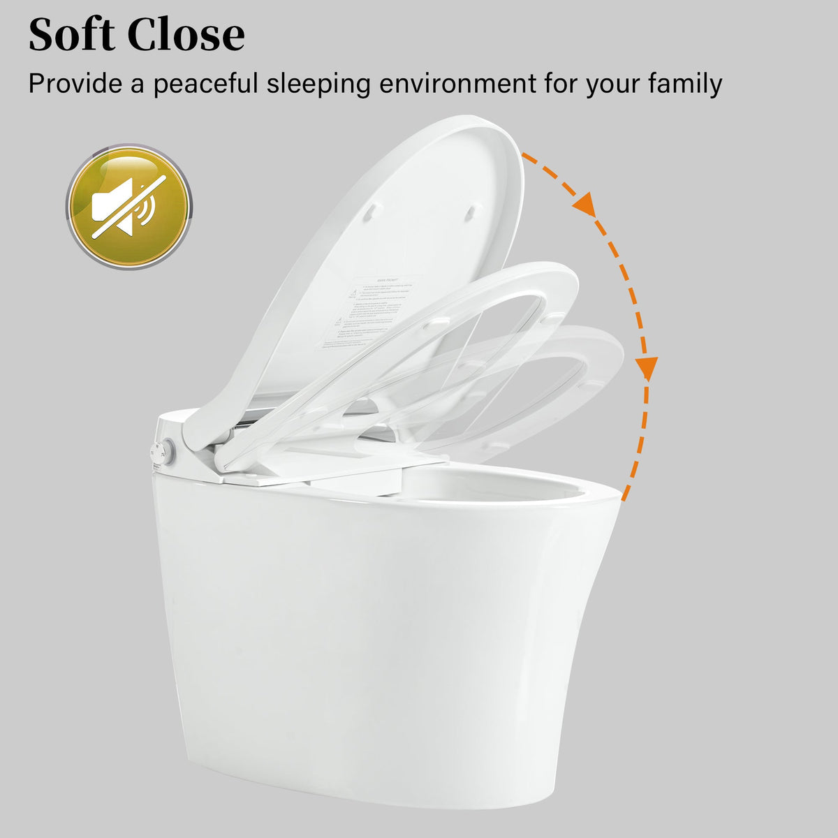 Smart Toilet with Built-in Heated Seat